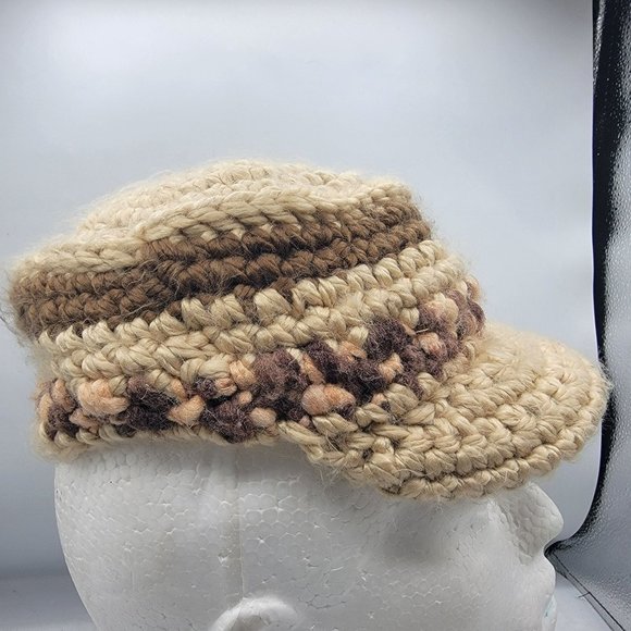 Everybody's Laughing On Planet Earth Wool Beanie Hat ELOPE Tan Warm Caual - Picture 4 of 10